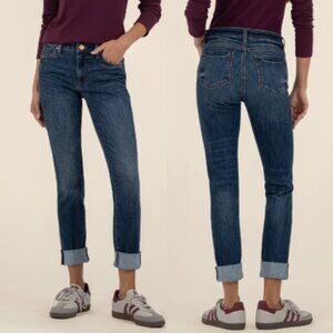 Kut From The Kloth Blue Dark Wash Catherine Boyfriend Jeans, Size 2